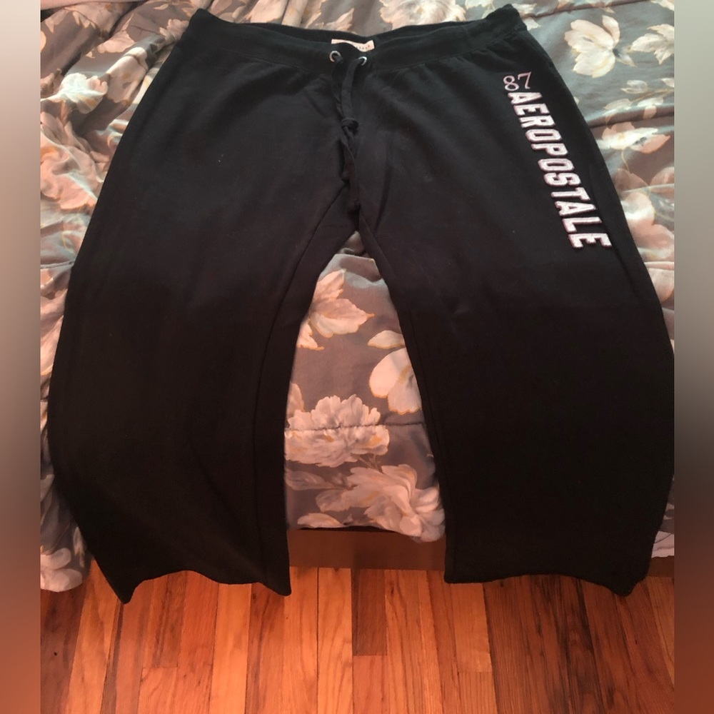 Aeropostale Black Flare Leg Sweatpants Size XXL